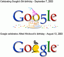 Google's logos commemorating holidays and special events